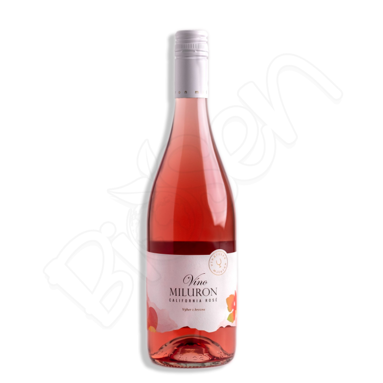 California Rosé víno - výber z hrozna 0,75l Miluron